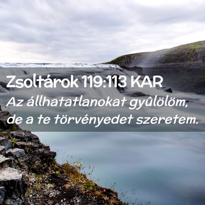 Picture 02 - Zsoltárok 119:113 KAR - Az állhatatlanokat gyûlölöm, de a te - Bible Verse Picture