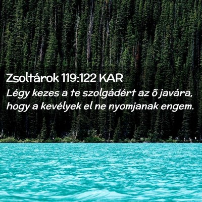 Picture 02 - Zsoltárok 119:122 KAR - Légy kezes a te szolgádért az õ javára, hogy - Bible Verse Picture