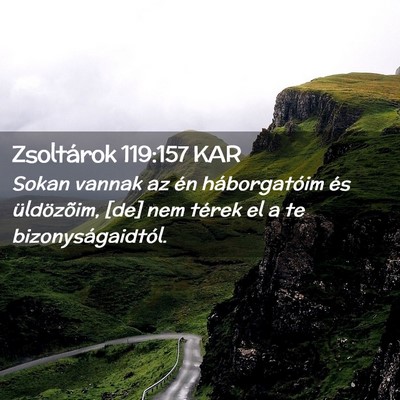 Picture 02 - Zsoltárok 119:157 KAR - Sokan vannak az én háborgatóim és - Bible Verse Picture