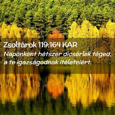 Picture 02 - Zsoltárok 119:164 KAR - Naponként hétszer dicsérlek téged, a te - Bible Verse Picture