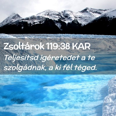 Picture 02 - Zsoltárok 119:38 KAR - Teljesítsd igéretedet a te szolgádnak, a ki - Bible Verse Picture