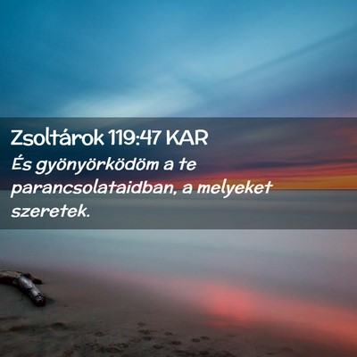 Picture 02 - Zsoltárok 119:47 KAR - És gyönyörködöm a te parancsolataidban, a - Bible Verse Picture