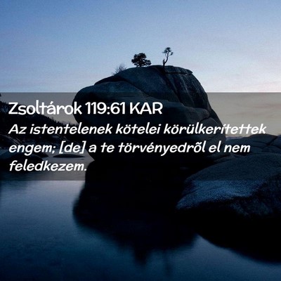 Picture 02 - Zsoltárok 119:61 KAR - Az istentelenek kötelei körülkerítettek - Bible Verse Picture