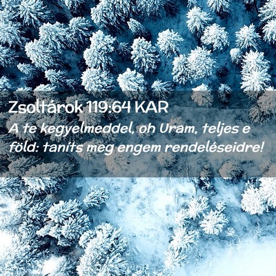Picture 02 - Zsoltárok 119:64 KAR - A te kegyelmeddel, oh Uram, teljes e föld: - Bible Verse Picture