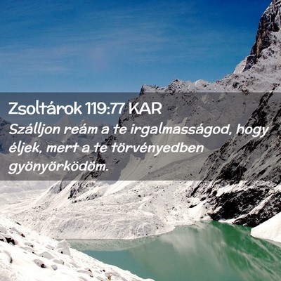 Picture 02 - Zsoltárok 119:77 KAR - Szálljon reám a te irgalmasságod, hogy éljek, - Bible Verse Picture