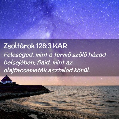 Picture 02 - Zsoltárok 128:3 KAR - Feleséged, mint a termõ szõlõ házad - Bible Verse Picture