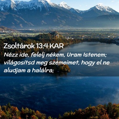 Picture 02 - Zsoltárok 13:4 KAR - Nézz ide, felelj nékem, Uram Istenem; - Bible Verse Picture