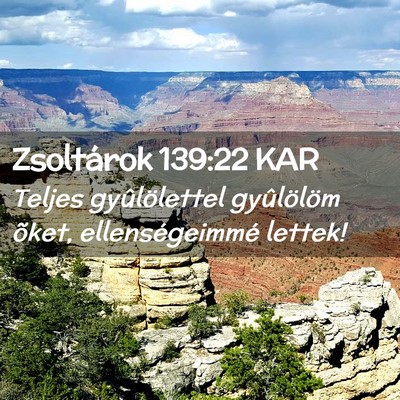 Picture 02 - Zsoltárok 139:22 KAR - Teljes gyûlölettel gyûlölöm õket, - Bible Verse Picture