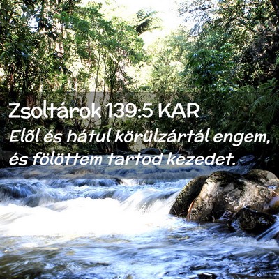 Picture 02 - Zsoltárok 139:5 KAR - Elõl és hátul körülzártál engem, és - Bible Verse Picture