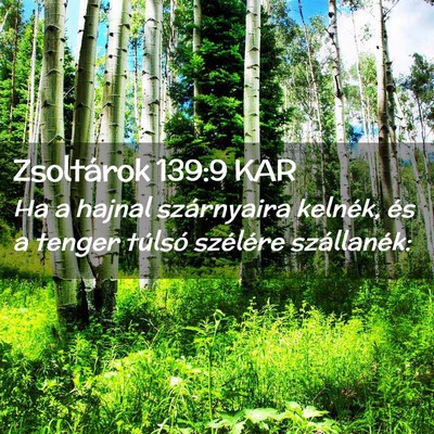 Picture 02 - Zsoltárok 139:9 KAR - Ha a hajnal szárnyaira kelnék, és a tenger - Bible Verse Picture