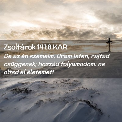 Picture 02 - Zsoltárok 141:8 KAR - De az én szemeim, Uram Isten, rajtad csüggenek; - Bible Verse Picture