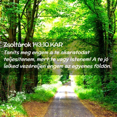 Picture 02 - Zsoltárok 143:10 KAR - Taníts meg engem a te akaratodat teljesítenem, - Bible Verse Picture