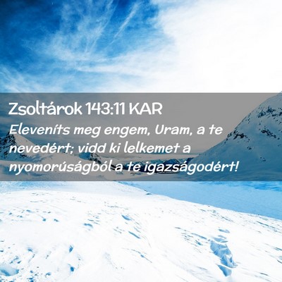 Picture 02 - Zsoltárok 143:11 KAR - Eleveníts meg engem, Uram, a te nevedért; vidd - Bible Verse Picture