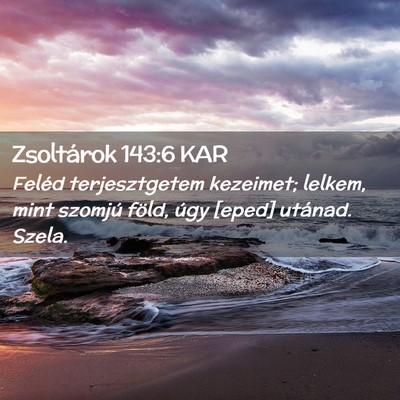 Picture 02 - Zsoltárok 143:6 KAR - Feléd terjesztgetem kezeimet; lelkem, mint - Bible Verse Picture
