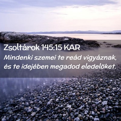 Picture 02 - Zsoltárok 145:15 KAR - Mindenki szemei te reád vigyáznak, és te - Bible Verse Picture