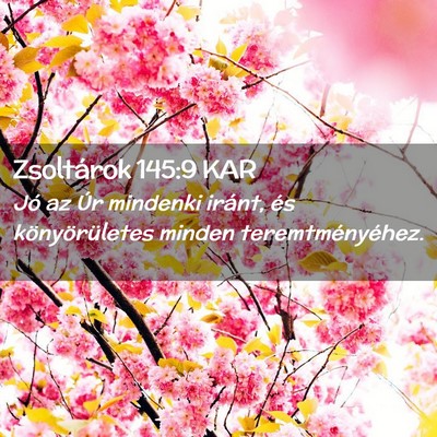 Picture 02 - Zsoltárok 145:9 KAR - Jó az Úr mindenki iránt, és könyörületes - Bible Verse Picture