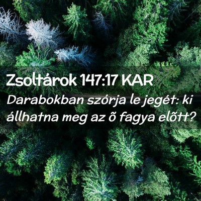 Picture 02 - Zsoltárok 147:17 KAR - Darabokban szórja le jegét: ki állhatna meg az - Bible Verse Picture