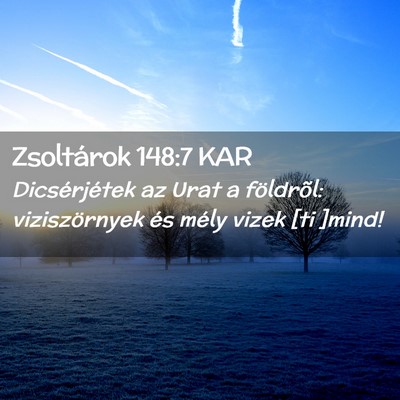 Picture 02 - Zsoltárok 148:7 KAR - Dicsérjétek az Urat a földrõl: viziszörnyek - Bible Verse Picture