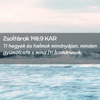 Picture 02 - Zsoltárok 148:9 KAR - Ti hegyek és halmok mindnyájan, minden - Bible Verse Picture