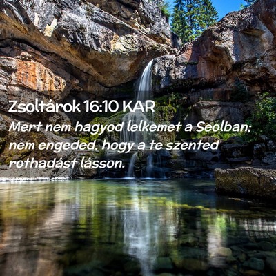 Picture 02 - Zsoltárok 16:10 KAR - Mert nem hagyod lelkemet a Seolban; nem engeded, - Bible Verse Picture