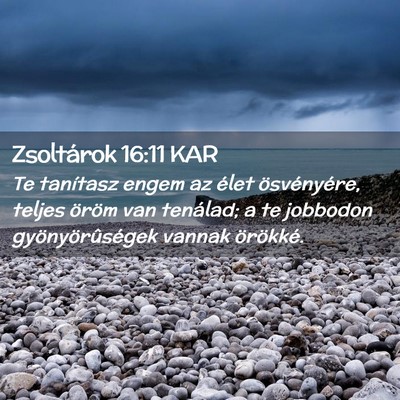 Picture 02 - Zsoltárok 16:11 KAR - Te tanítasz engem az élet ösvényére, teljes - Bible Verse Picture
