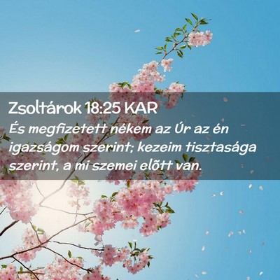 Picture 02 - Zsoltárok 18:25 KAR - És megfizetett nékem az Úr az én igazságom - Bible Verse Picture