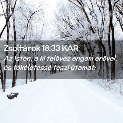 Picture 02 - Zsoltárok 18:33 KAR - Az Isten, a ki felövez engem erõvel, és - Bible Verse Picture
