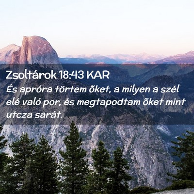Picture 02 - Zsoltárok 18:43 KAR - És apróra törtem õket, a milyen a szél elé - Bible Verse Picture
