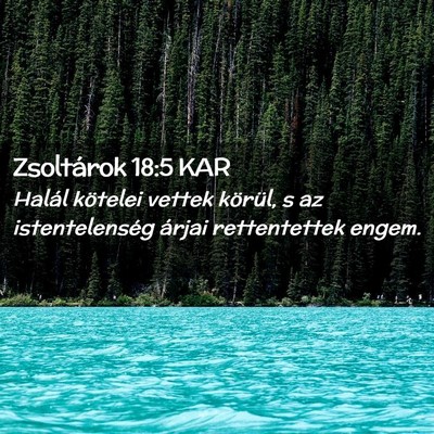 Picture 02 - Zsoltárok 18:5 KAR - Halál kötelei vettek körül, s az - Bible Verse Picture