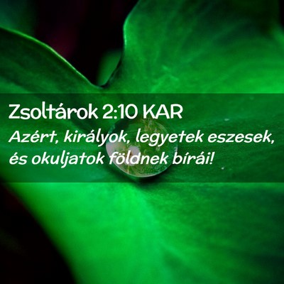 Picture 02 - Zsoltárok 2:10 KAR - Azért, királyok, legyetek eszesek, és - Bible Verse Picture
