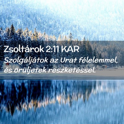 Picture 02 - Zsoltárok 2:11 KAR - Szolgáljátok az Urat félelemmel, és - Bible Verse Picture
