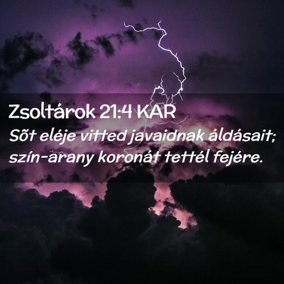 Picture 02 - Zsoltárok 21:4 KAR - Sõt eléje vitted javaidnak áldásait; - Bible Verse Picture