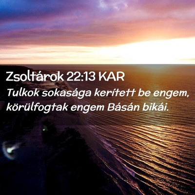 Picture 02 - Zsoltárok 22:13 KAR - Tulkok sokasága kerített be engem, - Bible Verse Picture