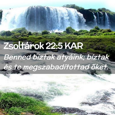 Picture 02 - Zsoltárok 22:5 KAR - Benned bíztak atyáink; bíztak és te - Bible Verse Picture