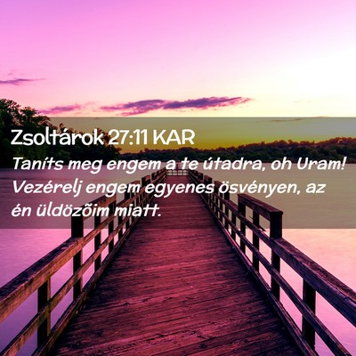Picture 02 - Zsoltárok 27:11 KAR - Taníts meg engem a te útadra, oh Uram! - Bible Verse Picture