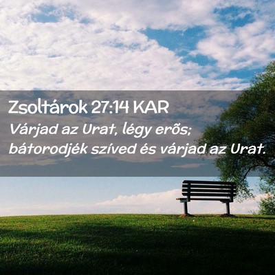 Picture 02 - Zsoltárok 27:14 KAR - Várjad az Urat, légy erõs; bátorodjék - Bible Verse Picture
