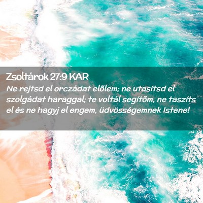 Picture 02 - Zsoltárok 27:9 KAR - Ne rejtsd el orczádat elõlem; ne utasítsd el - Bible Verse Picture