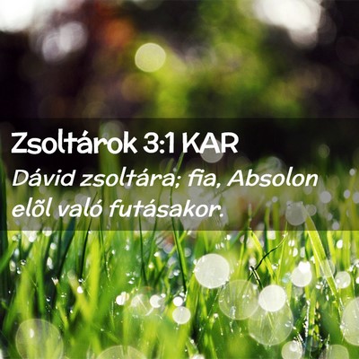 Picture 02 - Zsoltárok 3:1 KAR - Dávid zsoltára; fia, Absolon elõl való - Bible Verse Picture
