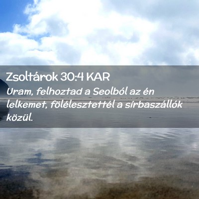 Picture 02 - Zsoltárok 30:4 KAR - Uram, felhoztad a Seolból az én lelkemet, - Bible Verse Picture