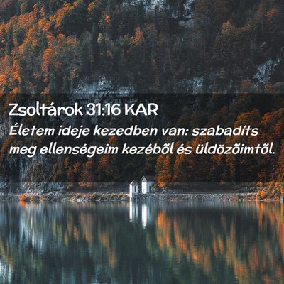 Picture 02 - Zsoltárok 31:16 KAR - Életem ideje kezedben van: szabadíts meg - Bible Verse Picture