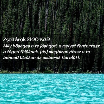 Picture 02 - Zsoltárok 31:20 KAR - Mily bõséges a te jóságod, a melyet - Bible Verse Picture