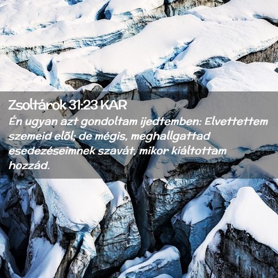 Picture 02 - Zsoltárok 31:23 KAR - Én ugyan azt gondoltam ijedtemben: Elvettettem - Bible Verse Picture
