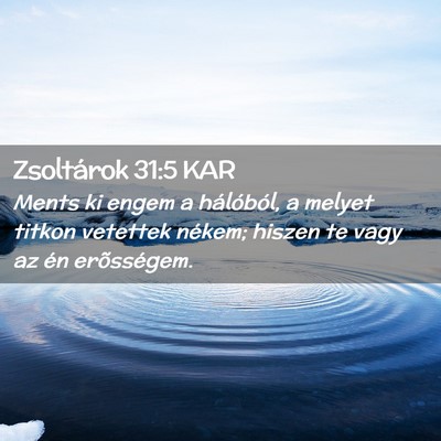Picture 02 - Zsoltárok 31:5 KAR - Ments ki engem a hálóból, a melyet titkon - Bible Verse Picture