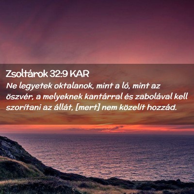 Picture 02 - Zsoltárok 32:9 KAR - Ne legyetek oktalanok, mint a ló, mint az - Bible Verse Picture