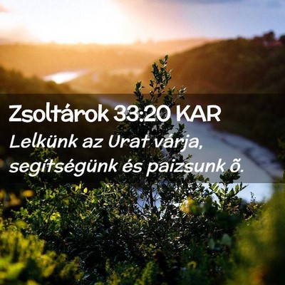 Picture 02 - Zsoltárok 33:20 KAR - Lelkünk az Urat várja, segítségünk és - Bible Verse Picture