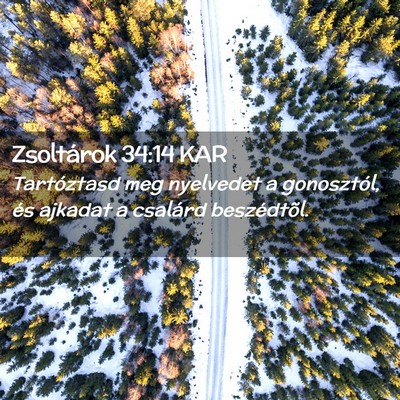 Picture 02 - Zsoltárok 34:14 KAR - Tartóztasd meg nyelvedet a gonosztól, és - Bible Verse Picture