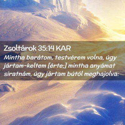 Picture 02 - Zsoltárok 35:14 KAR - Mintha barátom, testvérem volna, úgy - Bible Verse Picture