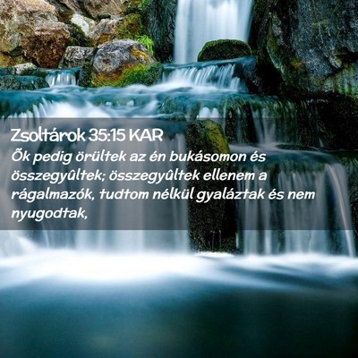 Picture 02 - Zsoltárok 35:15 KAR - Õk pedig örültek az én bukásomon és - Bible Verse Picture