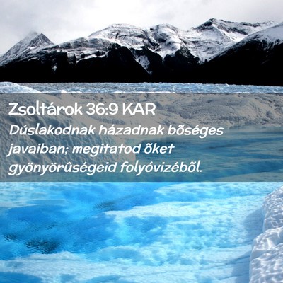 Picture 02 - Zsoltárok 36:9 KAR - Dúslakodnak házadnak bõséges javaiban; - Bible Verse Picture
