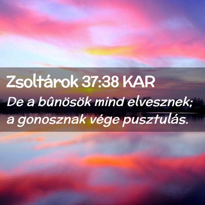 Picture 02 - Zsoltárok 37:38 KAR - De a bûnösök mind elvesznek; a gonosznak vége - Bible Verse Picture